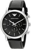 Emporio Armani Men's Chronograph Quartz Watch with Leather Strap AR1828