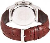 Emporio Armani Men's Quartz Watch with Black Dial Chronograph Display and Brown Leather Bracelet AR2493
