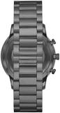 Emporio Armani - Chronograph Watch with Grey Stainless Steel Strap for Men AR11348