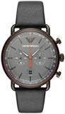 Emporio Armani Mens Chronograph Quartz Watch with Leather Strap AR11168