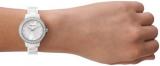 Emporio Armani Women's Watch Three-Hand, Silver and White Ceramic, AR70013