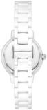 Emporio Armani Women's Watch Three-Hand, Silver and White Ceramic, AR70013