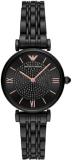 Emporio Armani Watch for Women, Two Hand Movement, 32 mm Black Stainless Steel Case with a Stainless Steel Strap, AR11245