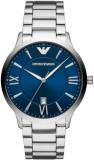 Emporio Armani Watch for Men, Quartz Three Hand Date Movement and 43mm Case Size with Stainless Steel Strap