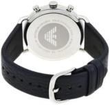 Emporio Armani Watch for Men, Quartz 2 sub dial Chronograph Movement and 43mm Case Size with Leather Strap
