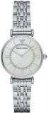 Emporio Armani Watch for Women, 32mm Two Hand Quartz Movement with Silver Tone Stainless Steel Strap