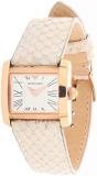 Emporio Armani AR5697 Beige Leather Strap Wrist Watch, Strap
