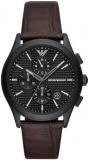 Emporio Armani Watch for Men Quartz/Chrono movement 42mm case size with a Leather strap AR11549