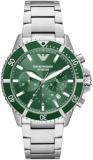 Emporio_ArmaniDiver Chronograph Quartz Green Dial Men's Watch AR11500, -