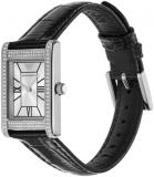 Emporio Armani Watch for Women, 22mm Rectangle Case Quartz Two Hand Movement with Stainless Steel or Leather Strap