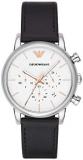 Emporio Armani Mens Chronograph Quartz Watch with Leather Strap AR2075