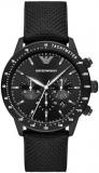 Emporio Armani Watch for Men, Quartz Chronograph Movement and 43mm Case Size with Fabric Strap