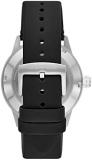 Emporio Armani Watch for Men, Automatic Movement, 43 mm Silver Stainless Steel Case with a Leather Strap, AR60051
