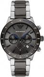 Emporio Armani Watch for Men, Chronograph Movement, 43 mm Silver Stainless Steel Case with a Stainless Steel Strap, AR11391