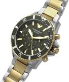 Emporio Armani Men's Chronograph, Stainless Steel Watch, 43mm case size