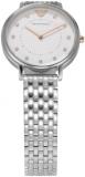 Emporio Armani Watch for Women, 32mm Two Hand Quartz Movement with Silver Tone Stainless Steel Strap