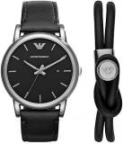 Emporio Armani Watch for Men, Quartz Three Hand Date Movement and 41mm Case Size with Stainless Steel or Leather Strap