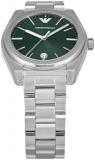 Emporio Armani Watch for Men, Quartz Three Hand Movement and 41mm Case Size with Stainless Steel Strap