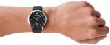 Emporio Armani Watch for Men, Quartz Three Hand Date Movement and 43mm Case Size with Leather Strap
