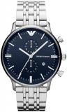 EMPORIO ARMANI Watch for Men, Quartz 2 sub dial Chronograph Movement and 42mm Case Size with Stainless Steel Strap
