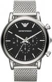 Emporio Armani Watch for Men, Chronograph Movement and 46mm Case Size with Stainless Steel, Leather or Silicone Strap