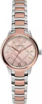 Burberry Women's Swiss Classic Round Two-Tone Stainless Steel Bracelet BU10117, Stainless Steel, the city round