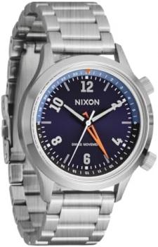NIXON Drifter 40 A1422-100m Water Resistant Men's Analog GMT Watch - Swiss Movement (40mm Watch Face, 20mm Quick Release Tapered Stainless Steel Band)