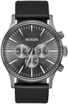 Nixon Men's Analog Japanese Quartz Watch with Leather Strap A1391-680-00