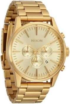 NIXON Sentry Chrono Watch, All Gold
