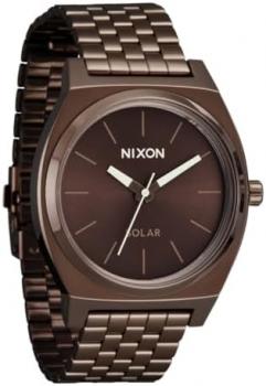 Nixon Mens Time Teller Solar Chocolate/Cappuccino, Chocolate/Cappuccino, OSFM, Time Teller Solar
