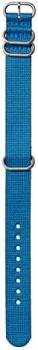 Nixon NATO BA004-3391-00 Recycled Plastic Watch Strap with Stainless Steel Buckle and Fittings 20 mm, Navy blue/blue, 20mm