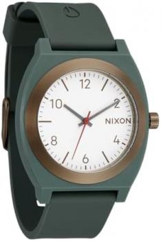 NIXON Time Teller OPP A1361-100m Water Resistant Unisex Analog Fashion Watch (40mm Watch Face, 20mm PU/Rubber/Silicone Band), Sage Leaf, One Size, Time Teller OPP