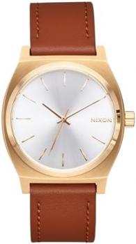 Nixon Men Analog Japanese Quartz Watch with Leather Strap A1373-5168-00