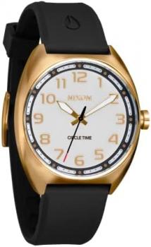 NIXON Mullet A1365-100m Water Resistant Unisex Analog Fashion Watch (38mm Watch Face, 20mm Silicone Band), Light Gold / White, One Size, Mullet