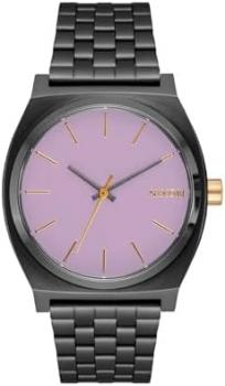 NIXON A1130 5271-00 MEDIUM TIME TELLER GUNMETAL/LAVENDER/GOLD
