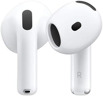 Apple AirPods 4 with Active Noise Cancellation, Wireless Earbuds, Bluetooth Headphones, Adaptive Audio, Transparency Mode, Personalised Spatial Audio, USB-C Charging Case, Wireless Charging, H2 Chip