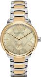 Swiss Gold 2 Tone Silver Date Dial 40mm Men Stainless Steel Wrist Watch The Classic BU10011