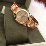 Swiss Diamonds Rose Gold Dial 26mm Women Wrist Watch The City BU9215