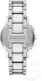 Burberry The City BU9750 Women's Chronograph Round Stainless Steel Silver Dial 38mm Modern Modern Watch, Modern