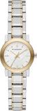 Swiss Gold 2 Tone Silver Dial 26mm Women Stainless Steel Wrist Watch The City BU9217