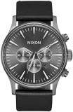 Nixon Men's Analog Japanese Quartz Watch with Leather Strap A1391-680-00