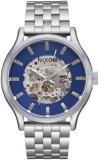 NIXON Spectra A1323-100M Water Resistant Unisex Automatic Fashion Watch (40mm Watch Face, 20mm-18mm Stainless Steel Band), Navy Sunray / Silver, One Size, Spectra