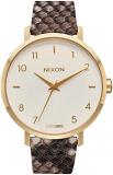Nixon Arrow Leather Taupe Amuse watch A10912890 Women Gold