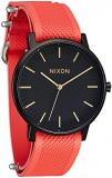 Nixon FKM Rubber NATO BA005-3403-00 Replacement Strap for Watches with 20 mm Silicone and Rubber in Fire Colour with Buckle and Stainless Steel Fittings, Fire, 20mm