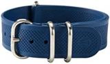 Nixon FKM Rubber NATO BA005-3391-00 Replacement Strap for Watches with 20 mm Silicone and Rubber in Navy Blue / Blue with Buckle and Stainless Steel Fittings, Navy blue / blue, 20mm
