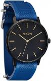 Nixon FKM Rubber NATO BA005-3391-00 Replacement Strap for Watches with 20 mm Silicone and Rubber in Navy Blue / Blue with Buckle and Stainless Steel Fittings, Navy blue / blue, 20mm