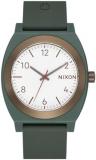 NIXON Time Teller OPP A1361-100m Water Resistant Unisex Analog Fashion Watch (40mm Watch Face, 20mm PU/Rubber/Silicone Band), Sage Leaf, One Size, Time Teller OPP