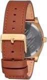 Nixon Men Analog Japanese Quartz Watch with Leather Strap A1373-5168-00