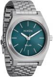 NIXON Time Teller Solar A1369-100m Water Resistant Men's Analog Solar Powered Fashion Watch (40.5mm Watch Face, 20mm 5 Link Stainless Steel Band)