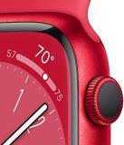 Apple Watch Series 8 (GPS, 41mm) Smart Watch - Aluminium Gehäuse Product (Red) - Regular Fitness Tracker, Blutsauerstoffund EKGApps, Always on Retina Display, Wasserschutz